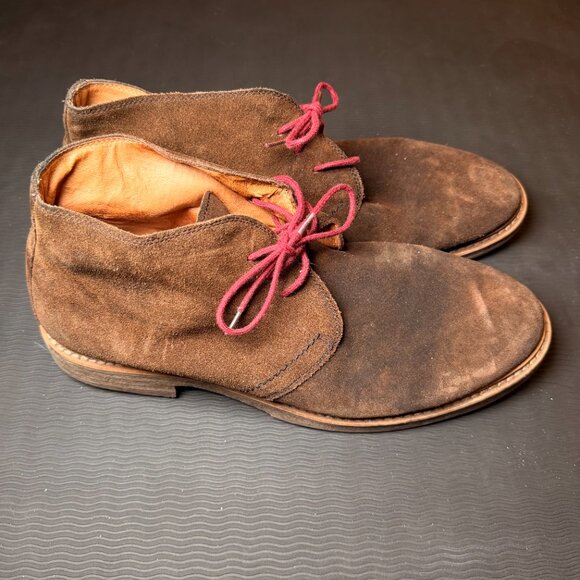 1901 Men's Brown Suede Chukka Boots Red Laces US 14M - Picture 4 of 5